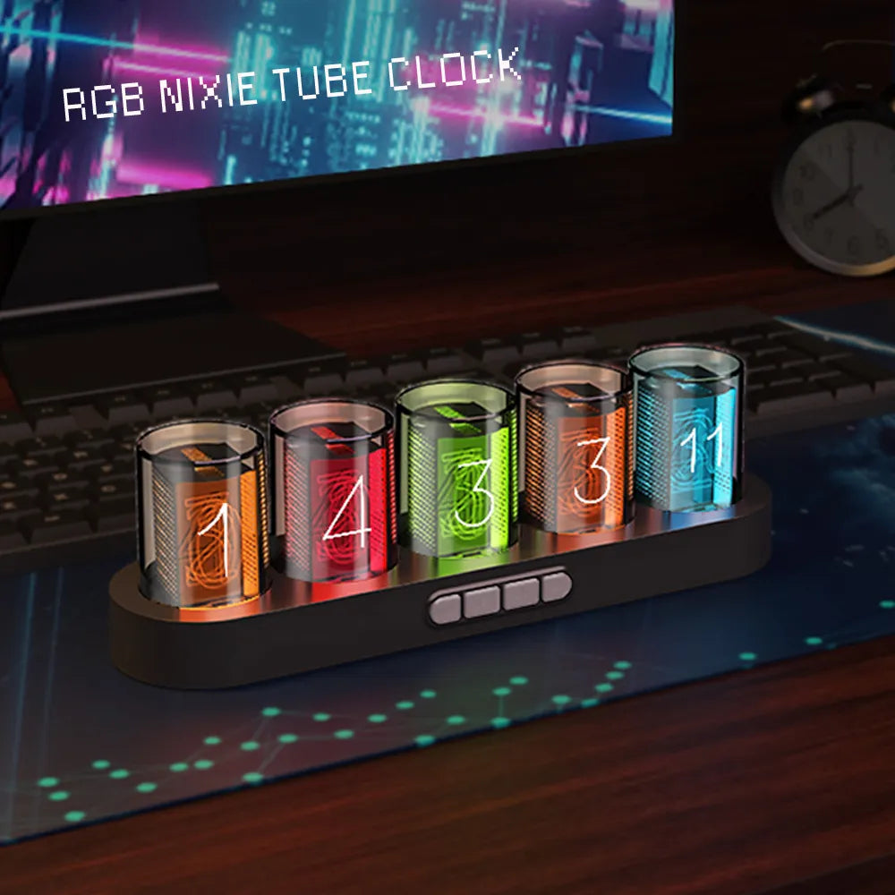 Relógio com design Nixie RGB