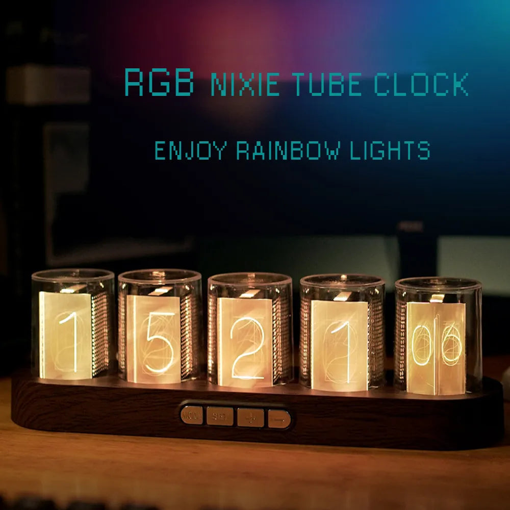 Relógio com design Nixie RGB